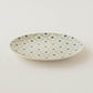 19cm plate flower blue | Ayako Igawa