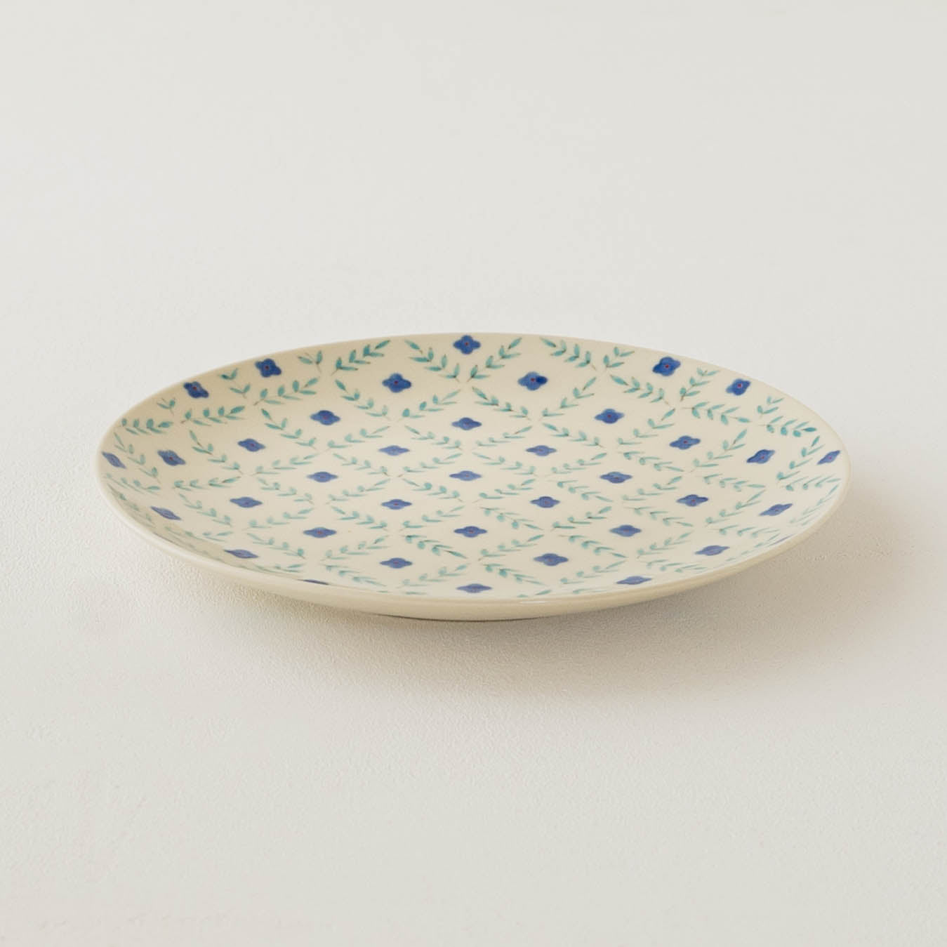 19cm plate flower blue | Ayako Igawa