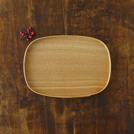 Round Corner mini tray ash  | Tomoharu Funahashi