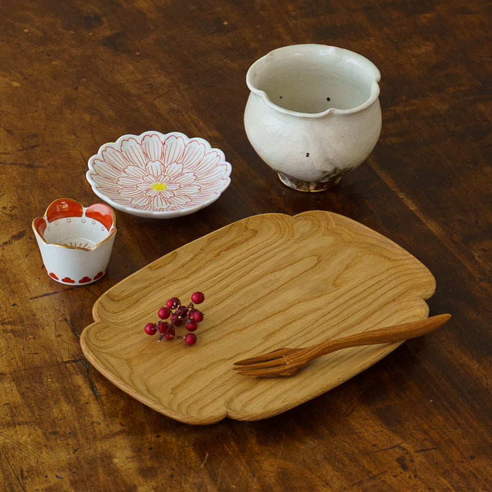 木工作家 フナハシトモハル 木瓜皿 クリ｜鎌倉山 窯元、作家ものの
