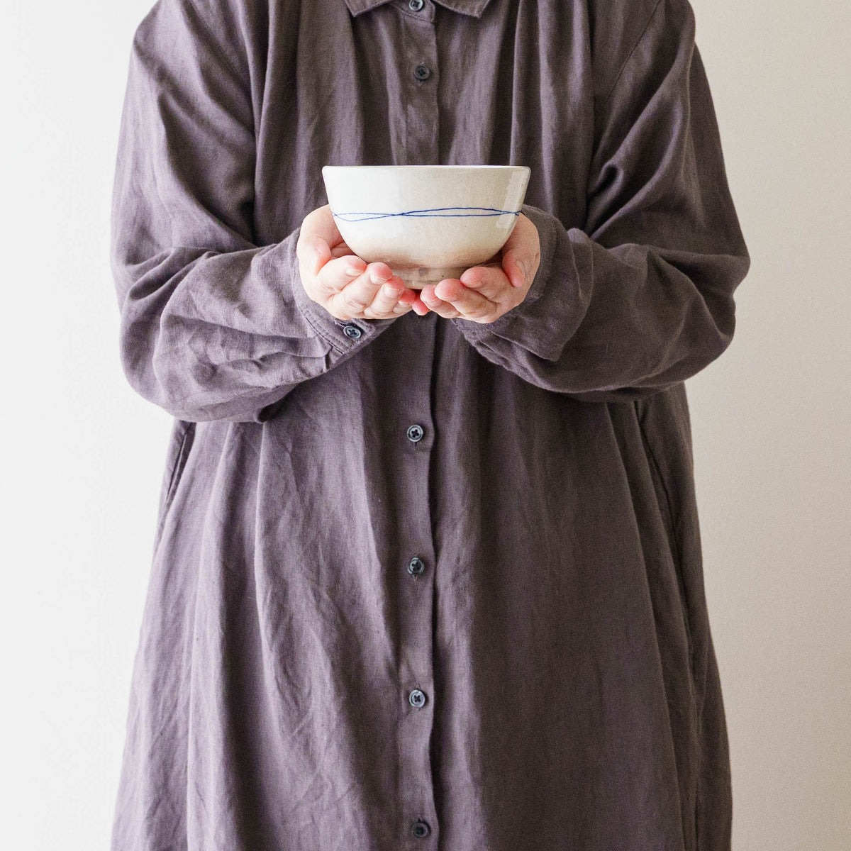 Gosu-line Rice Bowl (Large) | Furutani Pottery Studio