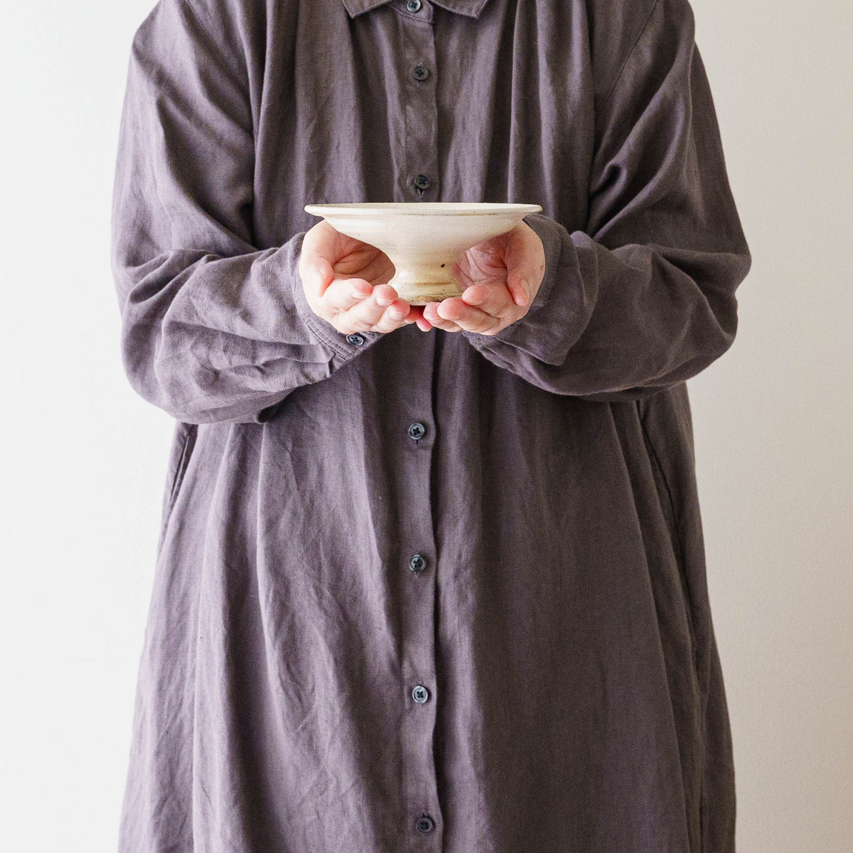 Iron-Sanded Compote Dish, 13cm | Furutani Ceramics Studio