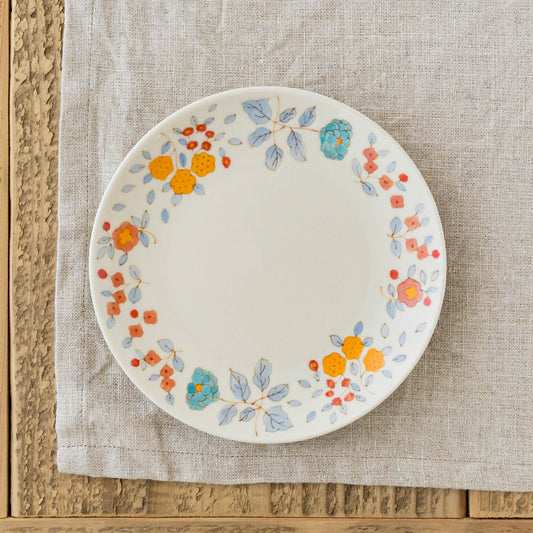 15cm Plate flower orange | Ayako Igawa