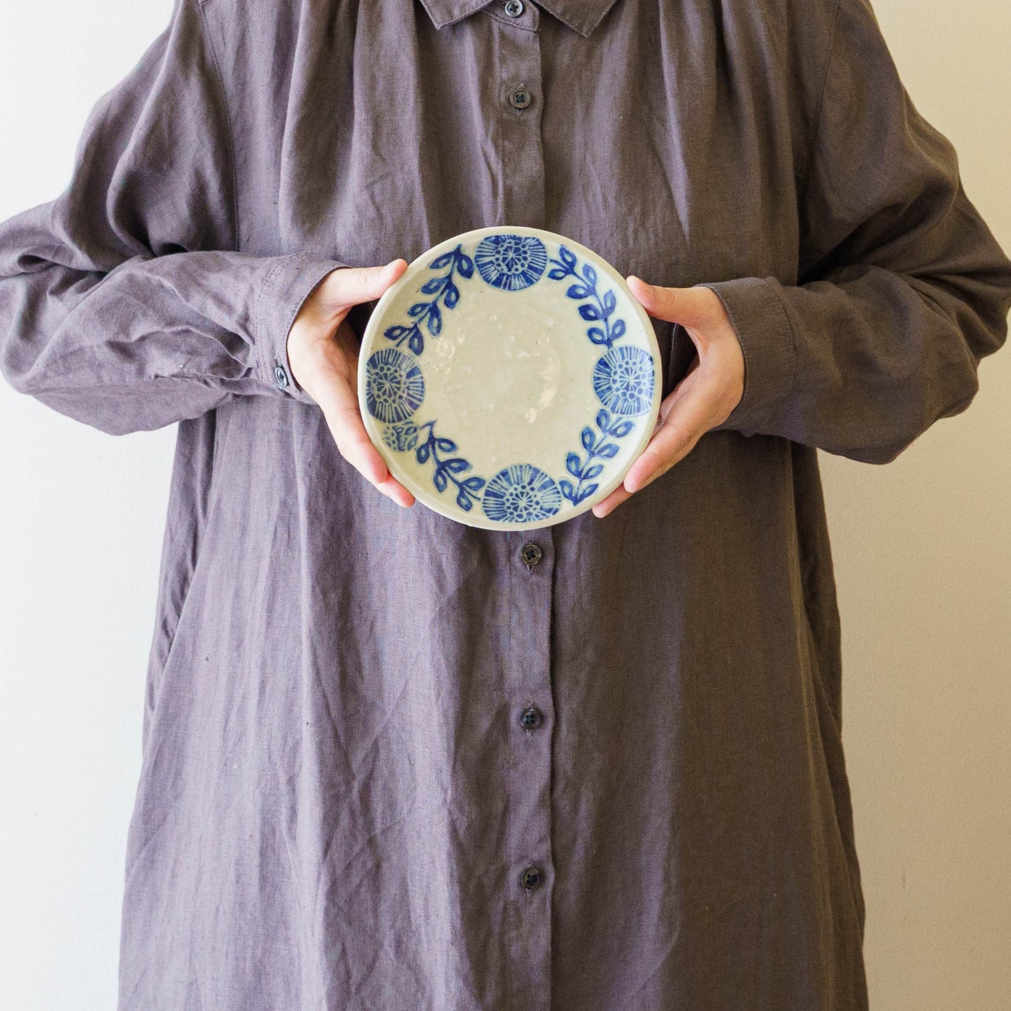 Round plate 15cm Blue | Urara Matsuzaki