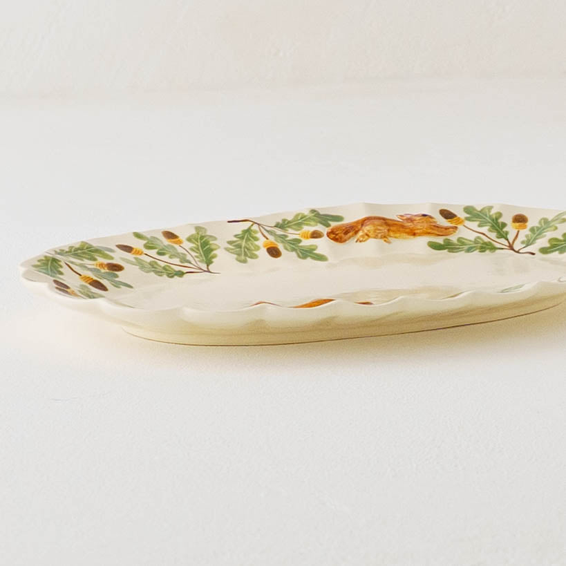 Oval Plate Hopping Squirrel | Sugar Poppo