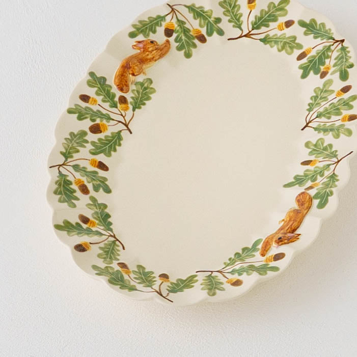 Oval Plate Hopping Squirrel | Sugar Poppo