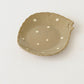 ねこさん皿　グレー x ドット　小｜アトリエ モノラー