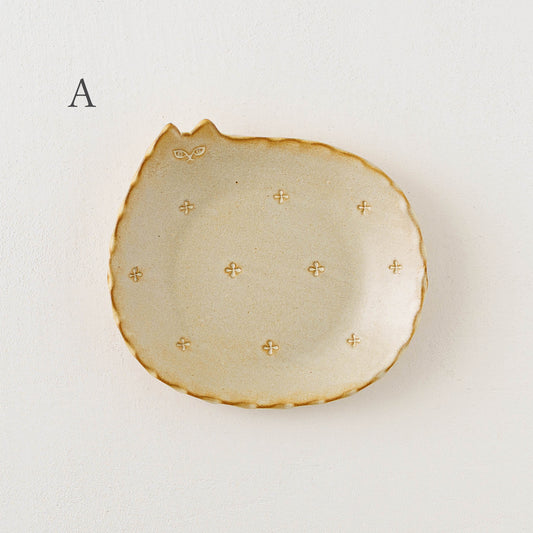 Cat plate S flowers | Atelier Monora