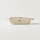 Square bowl with ears, flower C, off-white | Haruko Harada