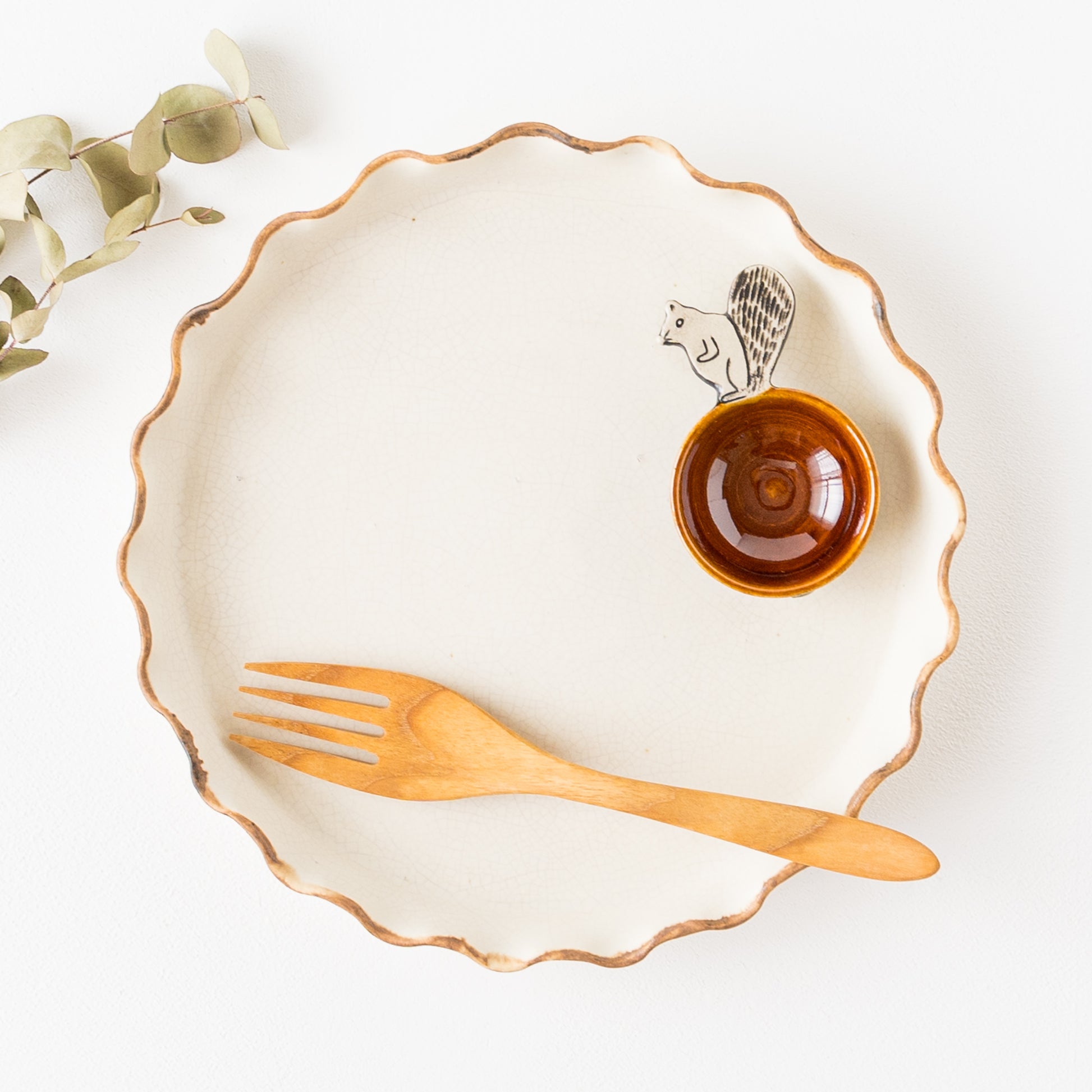 ディップ皿として使て可愛いpoetoria種田ゆかさんのりすのコーヒーメジャースプーン