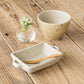 Square bowl with ears Flower A Off-white | Haruko Harada