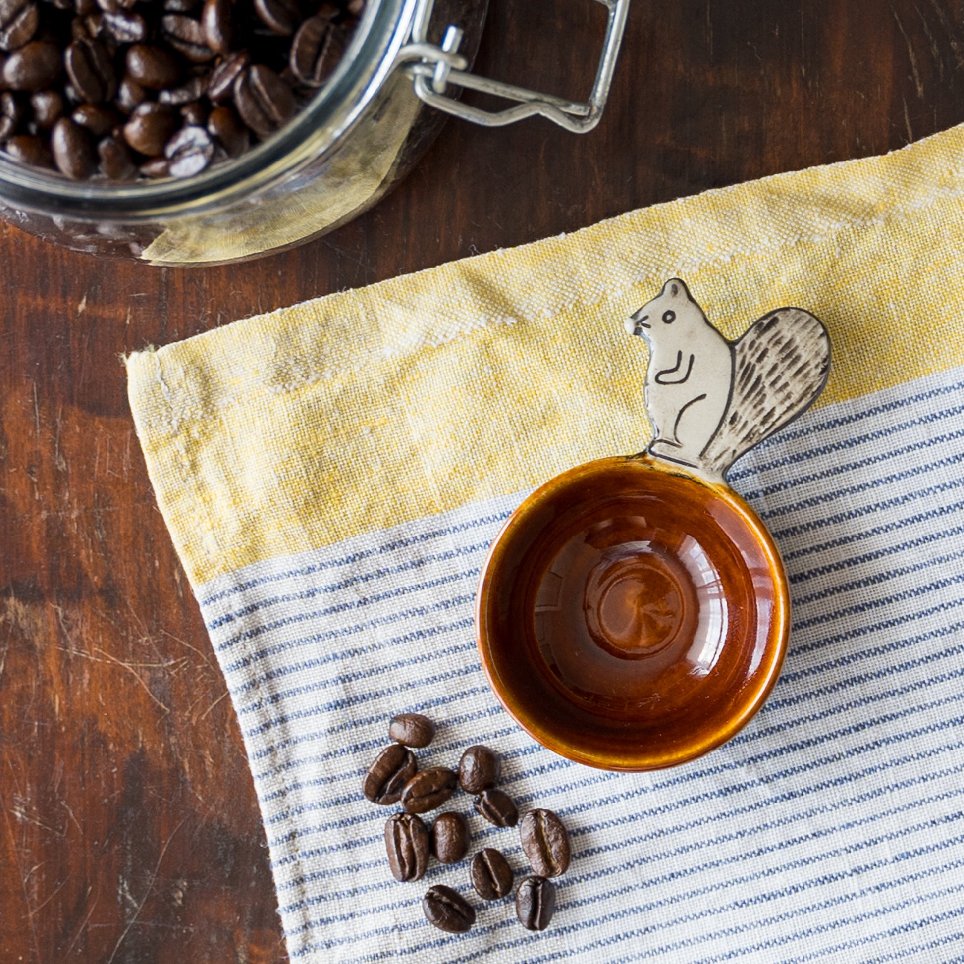 コーヒータイムがもっと楽しくなるpoetoria種田ゆかさんのりすのコーヒーメジャースプーン