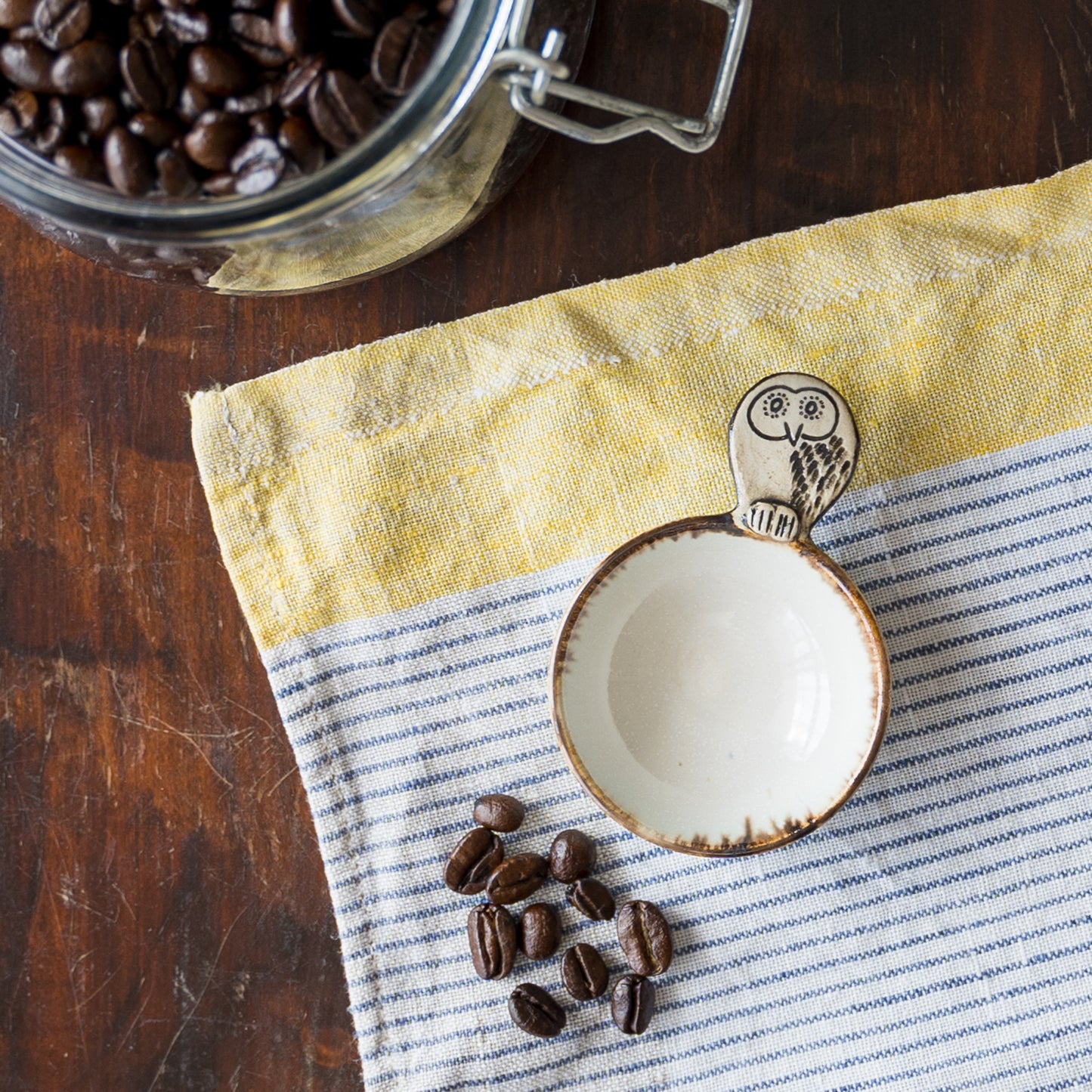 コーヒータイムがもっと楽しくなるpoetoria種田ゆかさんのふくろうのコーヒーメジャースプーン