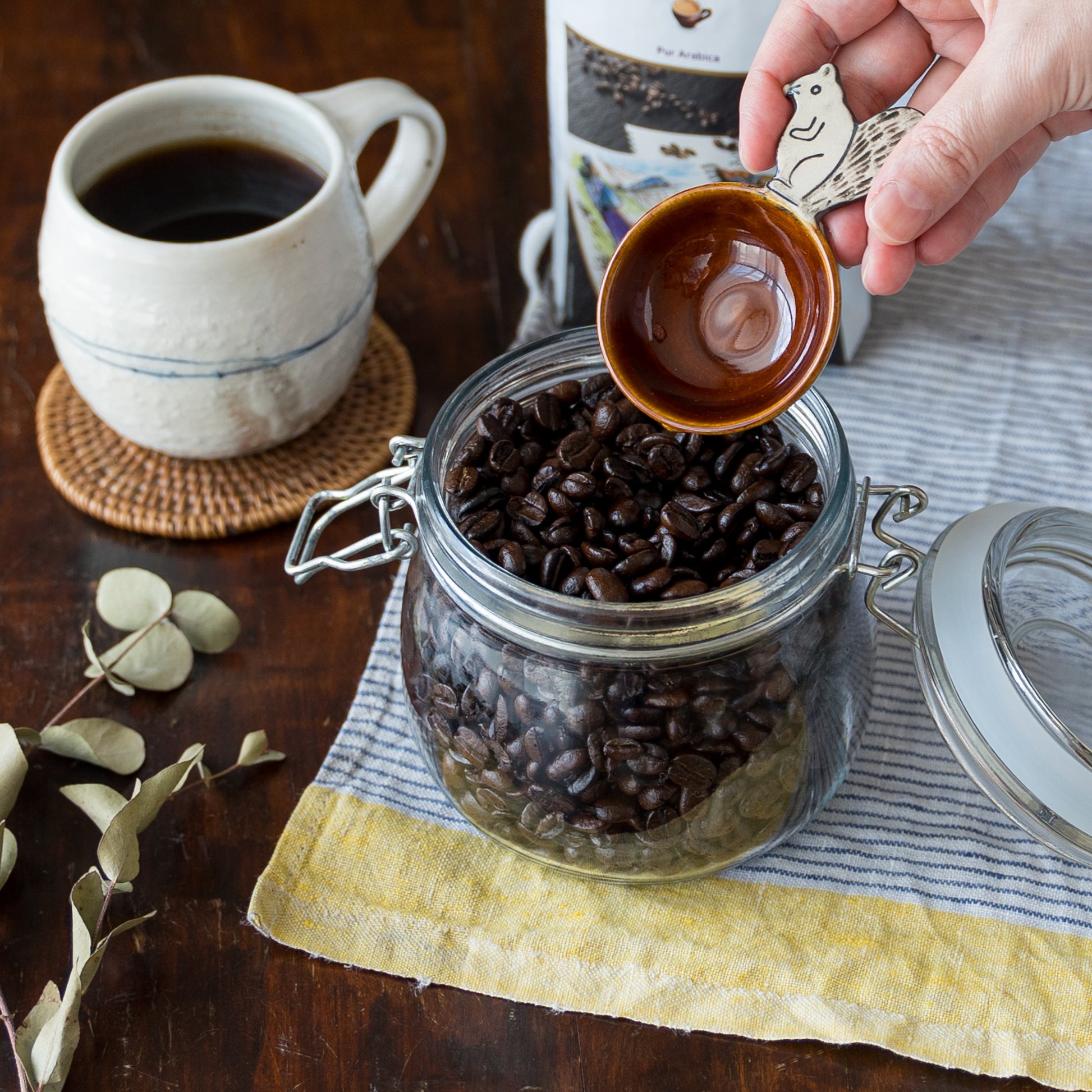 コーヒーを淹れるのが楽しみになるpoetoria種田ゆかさんのりすのコーヒーメジャースプーン