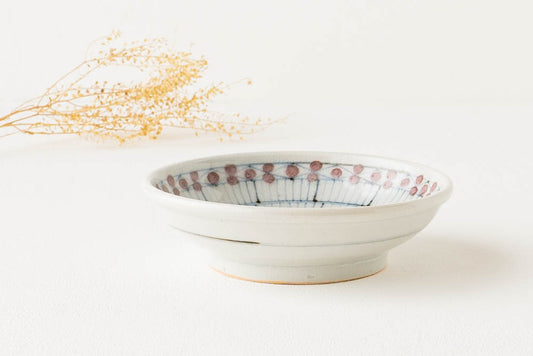 陶彩窯の花垣文5寸皿