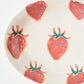 やさしい風合いのイチゴ柄に癒される波佐見焼楕円皿