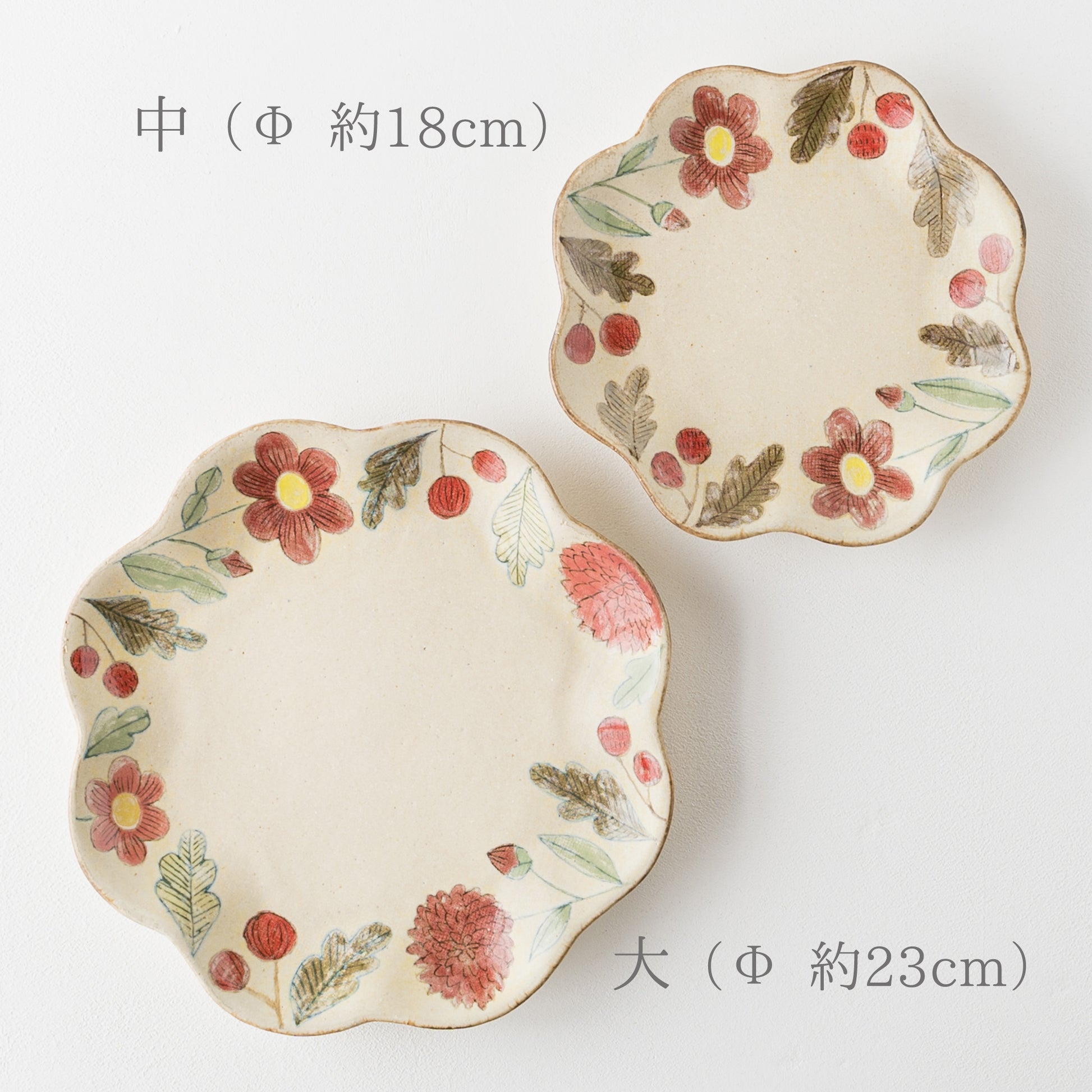 食卓を明るく楽しくしてくれる森野奈津子さんの花模様の花型皿