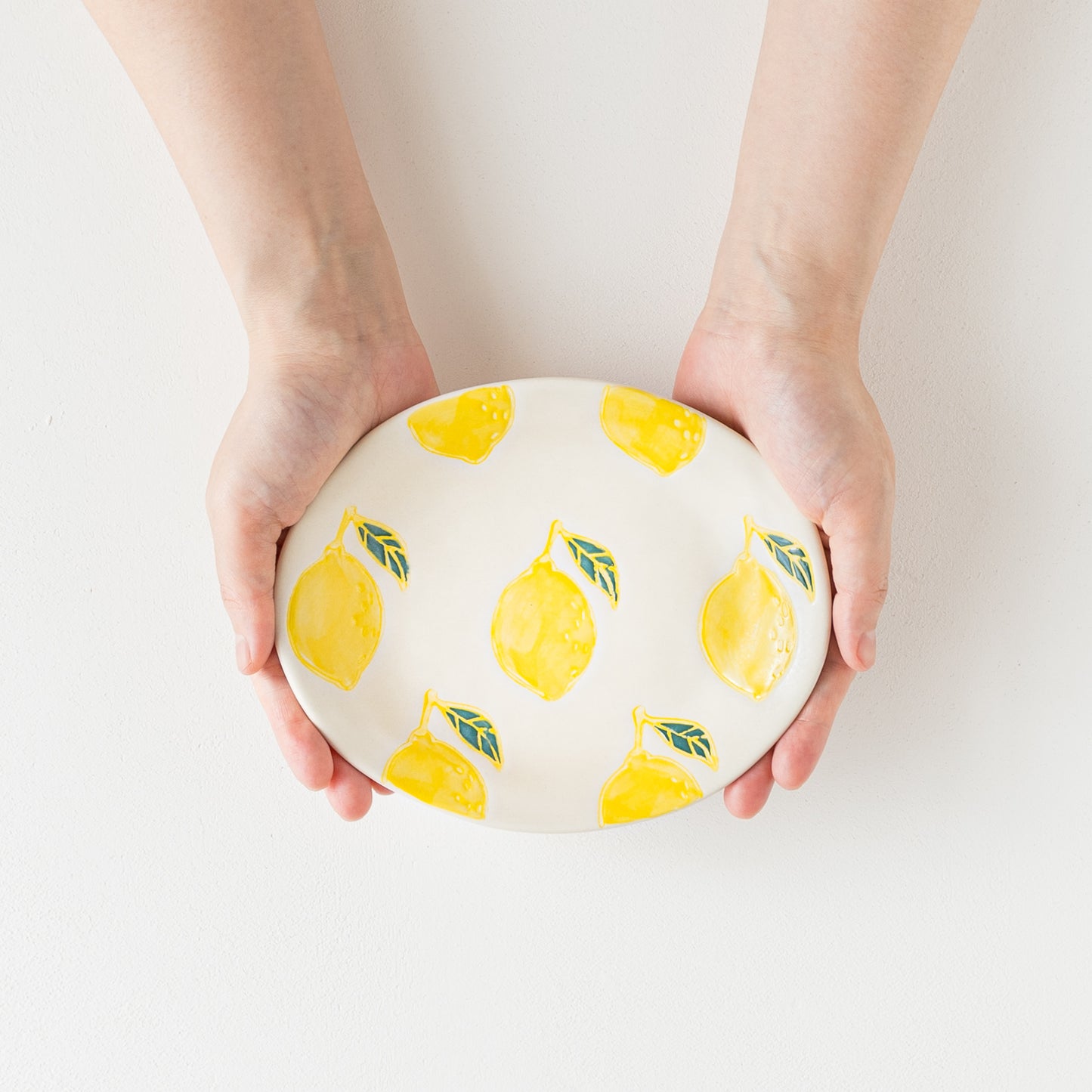 やさし気なレモンの絵付けに癒される波佐見焼の楕円取皿