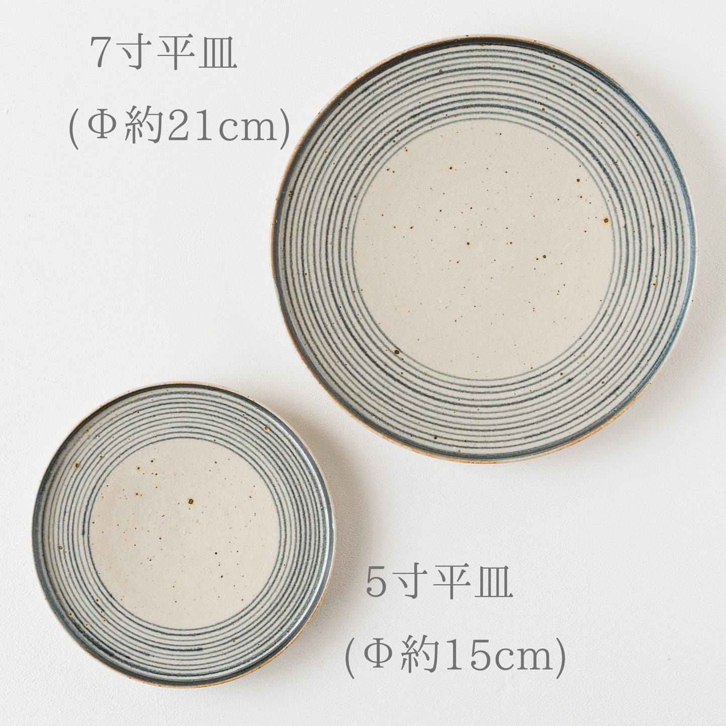 呉須の輪線が食卓を素敵に彩ってくれる冨本大輔さんの灰釉染付の平皿