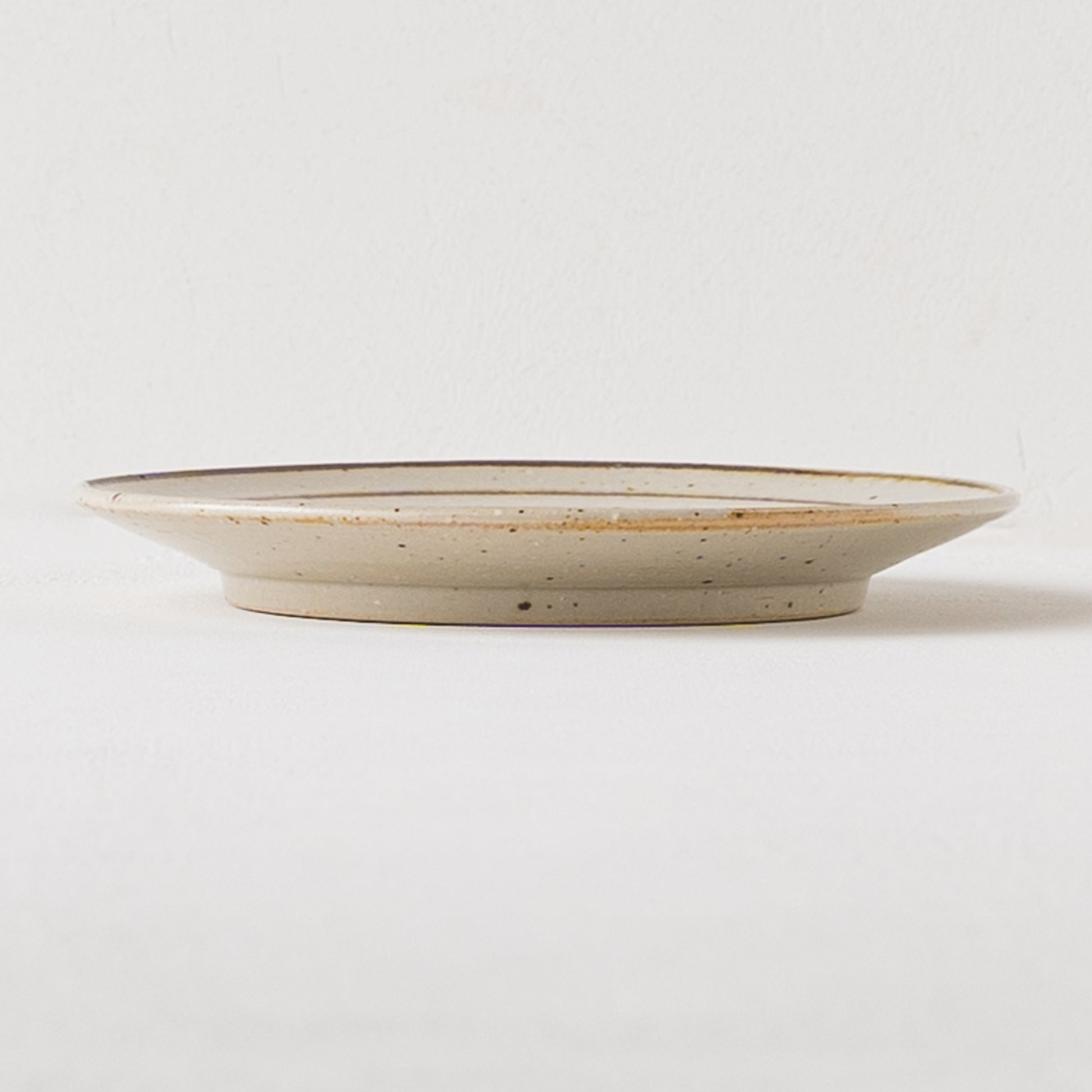 お料理も器も素敵に映える冨本大輔さんの灰釉鉄絵5寸リム皿