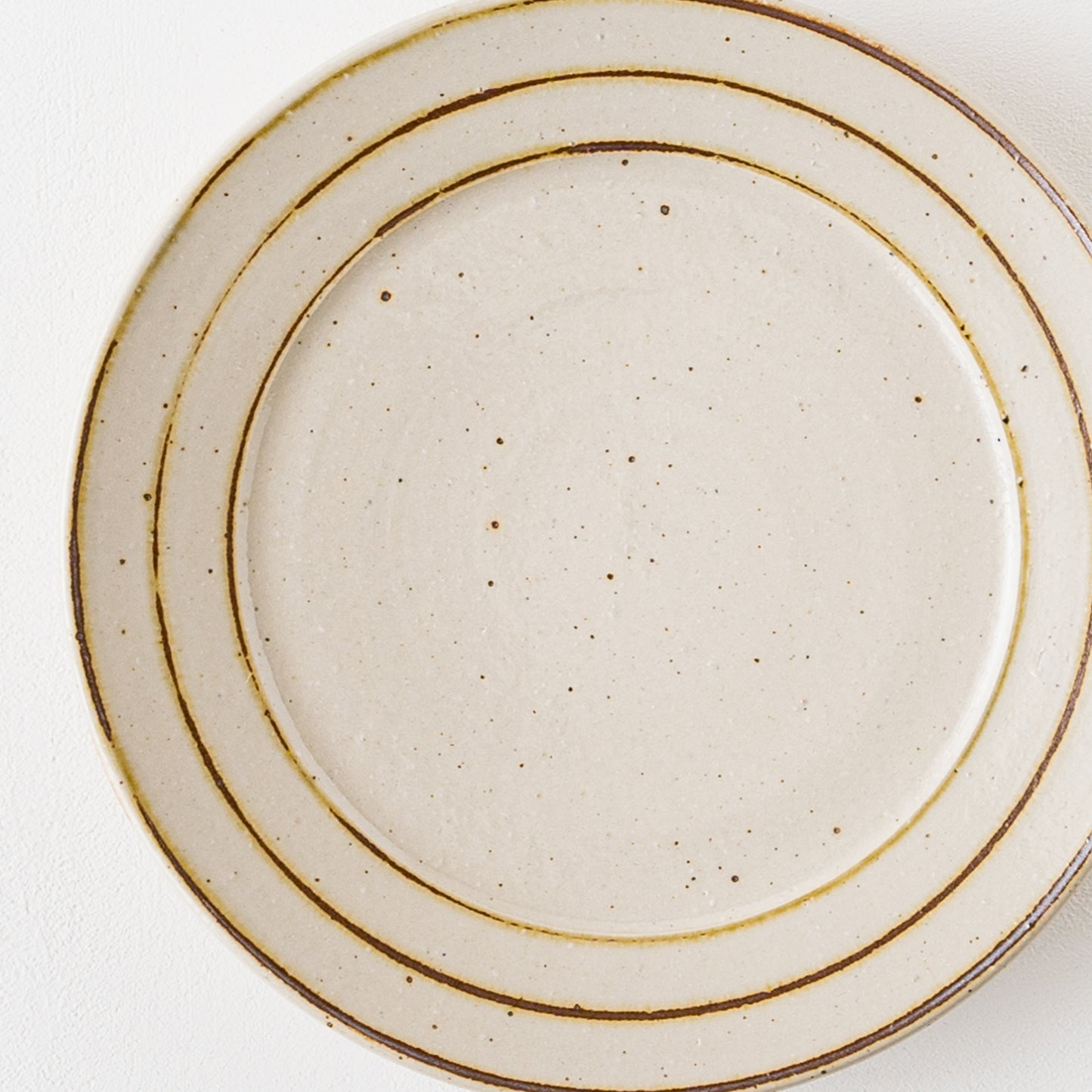 長年愛用しているような風合いが素敵な冨本大輔さんの灰釉鉄絵7寸リム皿