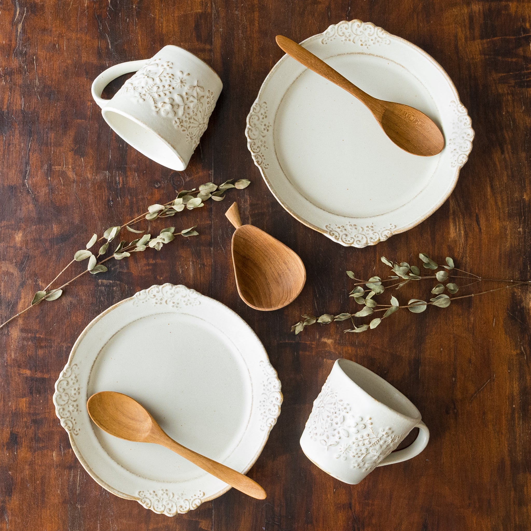 大皿 中皿 小皿 カップ 7点セット 新品 手作り 陶芸家 - 食器