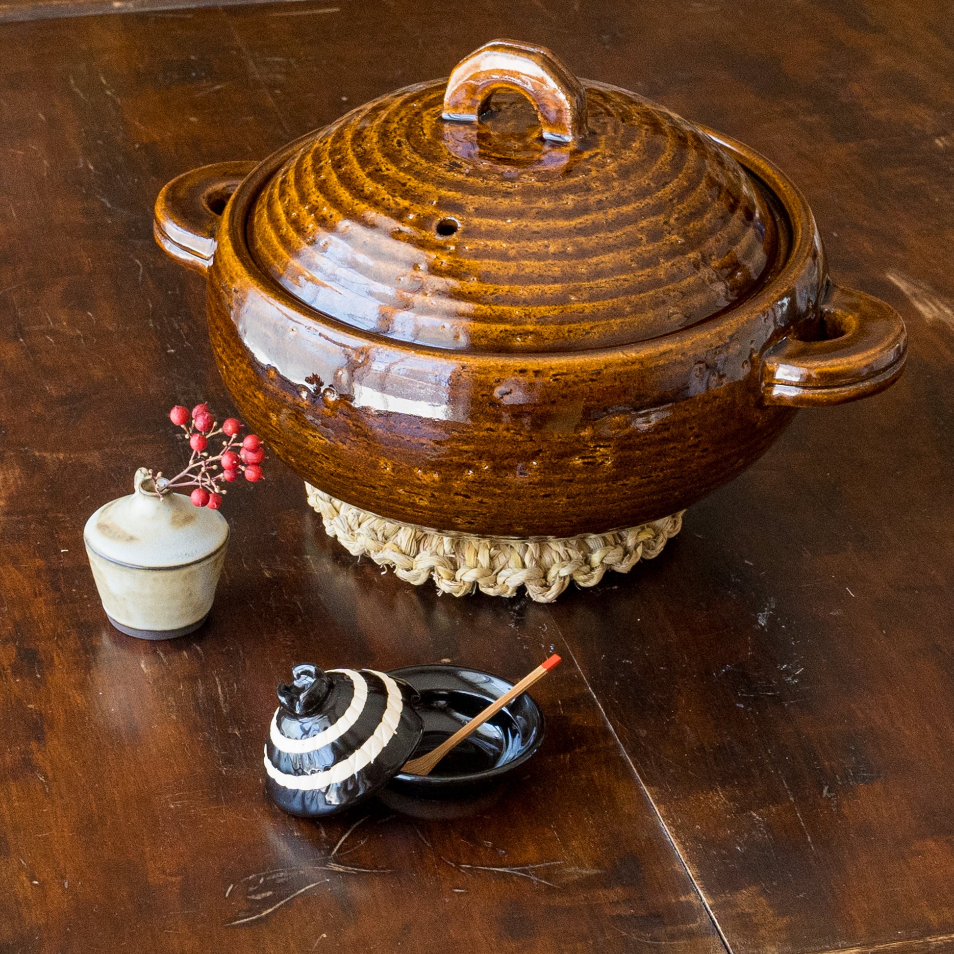 Japanese Haseon Iga-yaki multifunctional Moroccan cooking pot