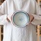 神秘的な青白が美しい小代焼ふもと窯のフチあり中鉢