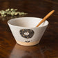 ヨーグルトやスープなどいろいろ使えて便えて便利な岡村朝子さんのお花模様の台形鉢